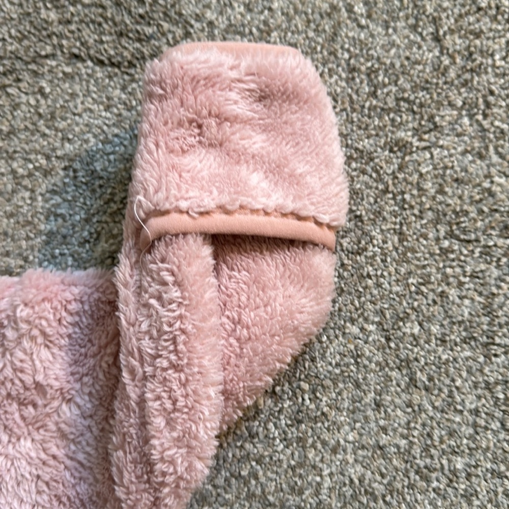 Hanna Andersson pink marshmallow baby zip fleece Sherpa onesie 3 - 6 mos - Picture 4 of 12